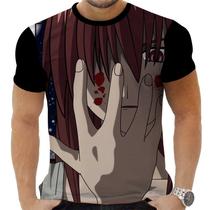 Camiseta Camisa Personalizada Anime Elfen Lied Clássico Hd 04_x000D_