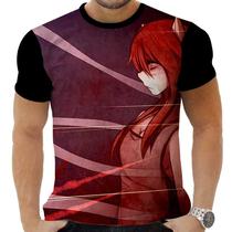 Camiseta Camisa Personalizada Anime Elfen Lied Clássico Hd 07_x000D_