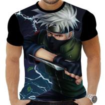 Camiseta Camisa Personalizada Anime Naruto Kakashi Hatake 03_x000D_