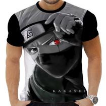 Camiseta Camisa Personalizada Anime Naruto Kakashi Hatake 04