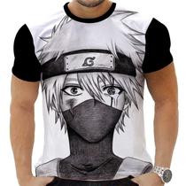 Camiseta Camisa Personalizada Anime Naruto Kakashi Hatake 06_x000D_