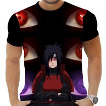 Camiseta Camisa Personalizada Anime Naruto Madara Uchiha 01_x000D_