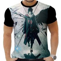 Camiseta Camisa Personalizada Anime Naruto Sasuke Uchiha 04 Camiseta Camisa Personalizada Anime Naruto Sasuke Uchiha 04