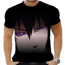 Camiseta Camisa Personalizada Anime Naruto Sasuke Uchiha 06_x000D_