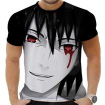 Camiseta Camisa Personalizada Anime Naruto Sasuke Uchiha 12_x000D_