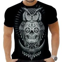 Camiseta Camisa Personalizada Caveira Mexicana Rock 29_x000D_