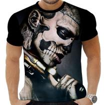 Camiseta Camisa Personalizada Caveira Rock Bateria Metal 6_x000D_