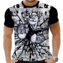 Camiseta Camisa Personalizada Desenho Popeye 9_x000D_