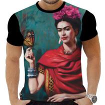 Camiseta Camisa Personalizada Famosos Frida Kahlo 9_x000D_