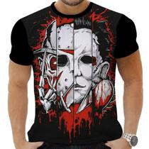 Camiseta Camisa Personalizada Filmes Terror Personagens_x000D_