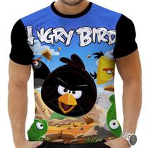 Camiseta Camisa Personalizada Game Angry Birds 2_x000D_