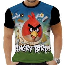 Camiseta Camisa Personalizada Game Angry Birds 4_x000D_