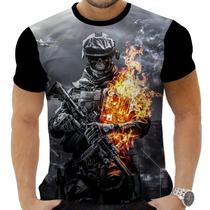Camiseta Camisa Personalizada Game Battle Field 4_x000D_
