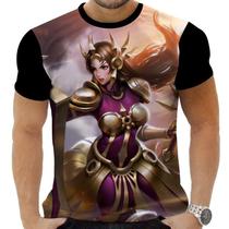 Camiseta Camisa Personalizada Game Lol Leona_x000D_