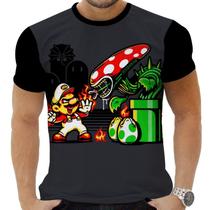 Camiseta Camisa Personalizada Game Mario 4_x000D_