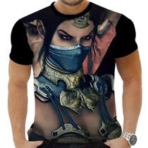 Camiseta Camisa Personalizada Game Mortal Kombat Kitana 8_x000D_