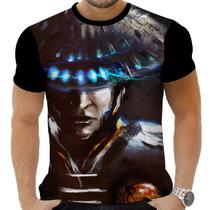 Camiseta Camisa Personalizada Game Mortal Kombat Raiden 3_x000D_