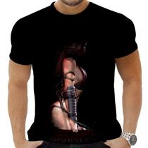 Camiseta Camisa Personalizada Game Mortal Kombat Skarlet 1_x000D_