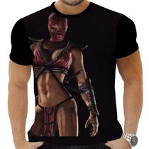 Camiseta Camisa Personalizada Game Mortal Kombat Skarlet 4_x000D_