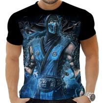 Camiseta Camisa Personalizada Game Mortal Kombat Sub Zero 2_x000D_