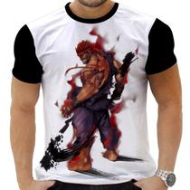 Camiseta Camisa Personalizada Game Street Fighter Akuma 2_x000D_