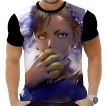 Camiseta Camisa Personalizada Game Street Fighter Chun Li 1_x000D_