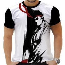 Camiseta Camisa Personalizada Game Street Fighter Ryu 1_x000D_