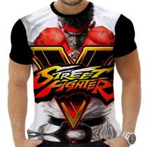 Camiseta Camisa Personalizada Game Street Fighter Ryu 4_x000D_