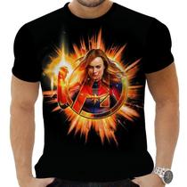 Camiseta Camisa Personalizada Herois Capitã Marvel 10_x000D_