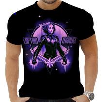 Camiseta Camisa Personalizada Herois Capitã Marvel 3_x000D_