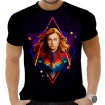 Camiseta Camisa Personalizada Herois Capitã Marvel 5_x000D_