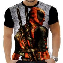 Camiseta Camisa Personalizada Herois Deadpool 1_x000D_