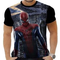 Camiseta Camisa Personalizada Herois Homem Aranha 10_x000D_