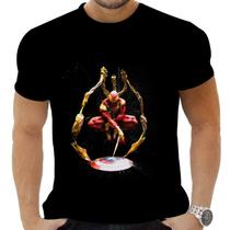 Camiseta Camisa Personalizada Herois Homem Aranha 11_x000D_