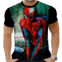 Camiseta Camisa Personalizada Herois Homem Aranha 19_x000D_