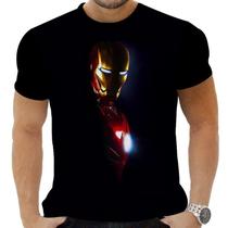 Camiseta Camisa Personalizada Herois Homem De Ferro 11_x000D_