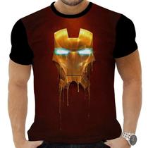 Camiseta Camisa Personalizada Herois Homem De Ferro 8_x000D_