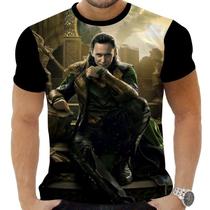 Camiseta Camisa Personalizada Herois Loki Thor 2_x000D_