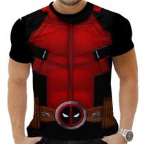 Camiseta Camisa Personalizada Herois Traje Deadpool_x000D_