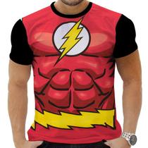 Camiseta Camisa Personalizada Herois Traje Flash_x000D_