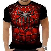 Camiseta Camisa Personalizada Herois Traje Homem Aranha_x000D_