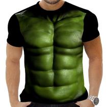 Camiseta Camisa Personalizada Herois Traje Hulk_x000D_