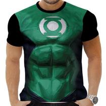 Camiseta Camisa Personalizada Herois Traje Lanterna Verde_x000D_