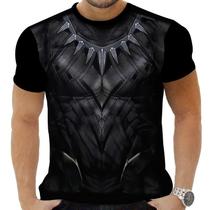 Camiseta Camisa Personalizada Herois Traje Pantera Negra_x000D_