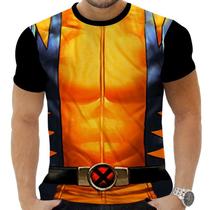 Camiseta Camisa Personalizada Herois Traje Wolverine