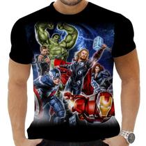 Camiseta Camisa Personalizada Herois Vingadores 13_x000D_