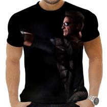 Camiseta Camisa Personalizada MK Mortal Kombat Johnny Cage 2_x000D_