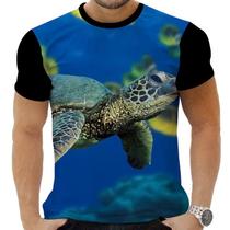 Camiseta Camisa Personalizada Peixes Mar Oceano Tartaruga 5_x000D_
