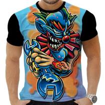 Camiseta Camisa Personalizada Quebrada Terror Palhaços 18_x000D_