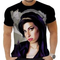 Camiseta Camisa Personalizada Rock Amy Winehouse Arte 3